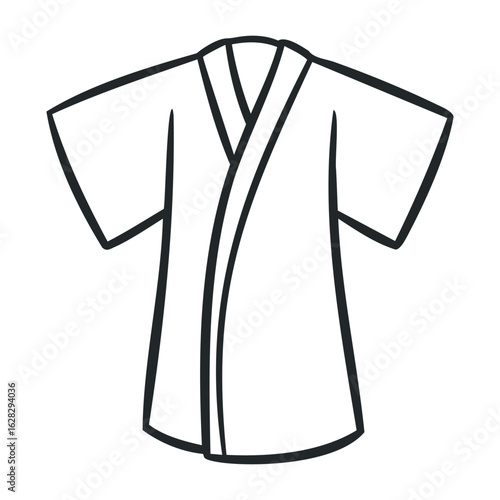 Traditional kimono fashion showcase japan clothing art urban environment close-up view cultural heritage. Vector illustration