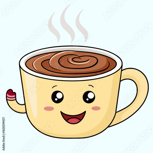 Smiling Coffee Mug with Arms and Legs