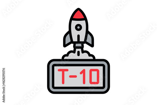 Rocket countdown icon