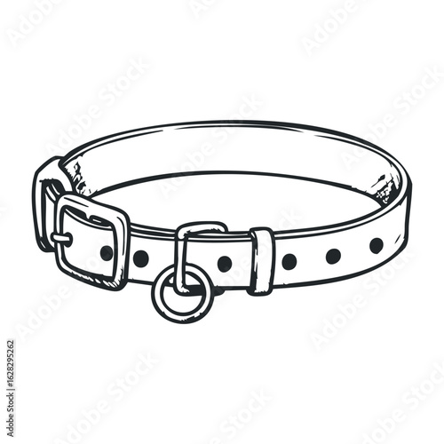 Dog collar design inspiration pet accessories illustration studio minimalist style. Vector illustration