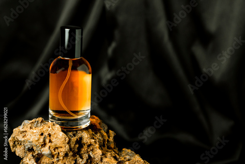Amber Perfume Bottle: Luxury Fragrance Product Photography