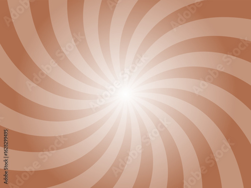 Brown sugar brown spiral background. Strawberry ice cream pattern. Yellow pattern with smooth swirling curves. Soft, wavy, spiral design for banners, posters, templates. vector illustration.