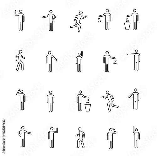 person movement gesture icon