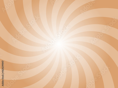Buff brown spiral background. Strawberry ice cream pattern. Yellow pattern with smooth swirling curves. Soft, wavy, spiral design for banners, posters, templates. vector illustration.