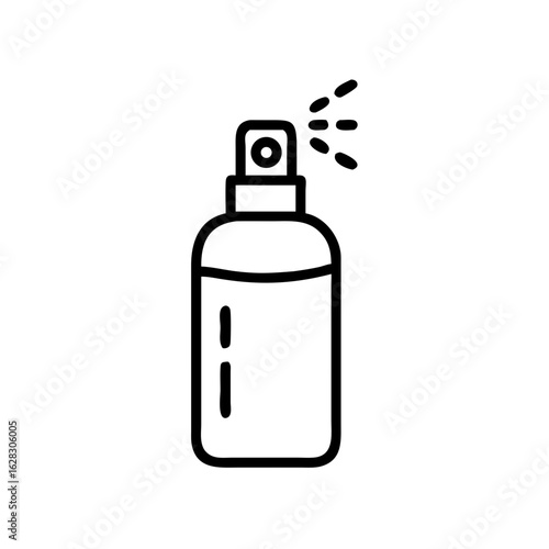 Spray bottle with nozzle and liquid for air freshener use  