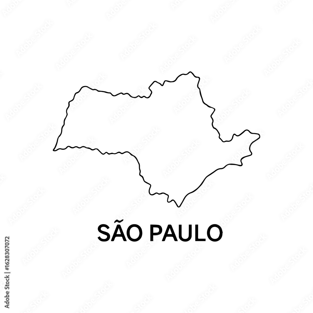 Fototapeta contour line city border Sao Paulo vector on white background
Vector icon city