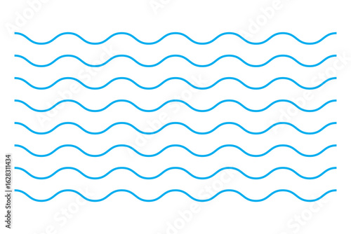 Wave line and wavy zigzag pattern lines. Vector black underlines, smooth end squiggly horizontal curvy squiggles.