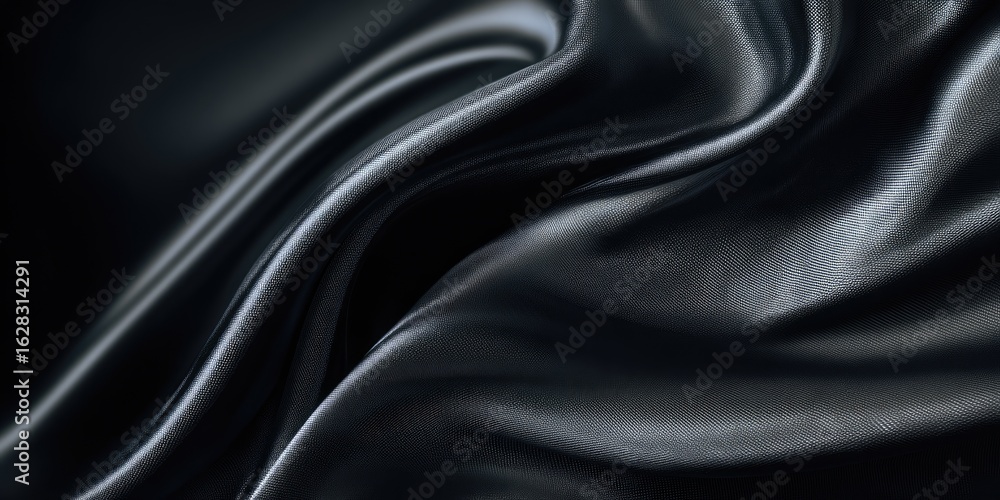 Obraz premium Deep, Draped Dark Fabric