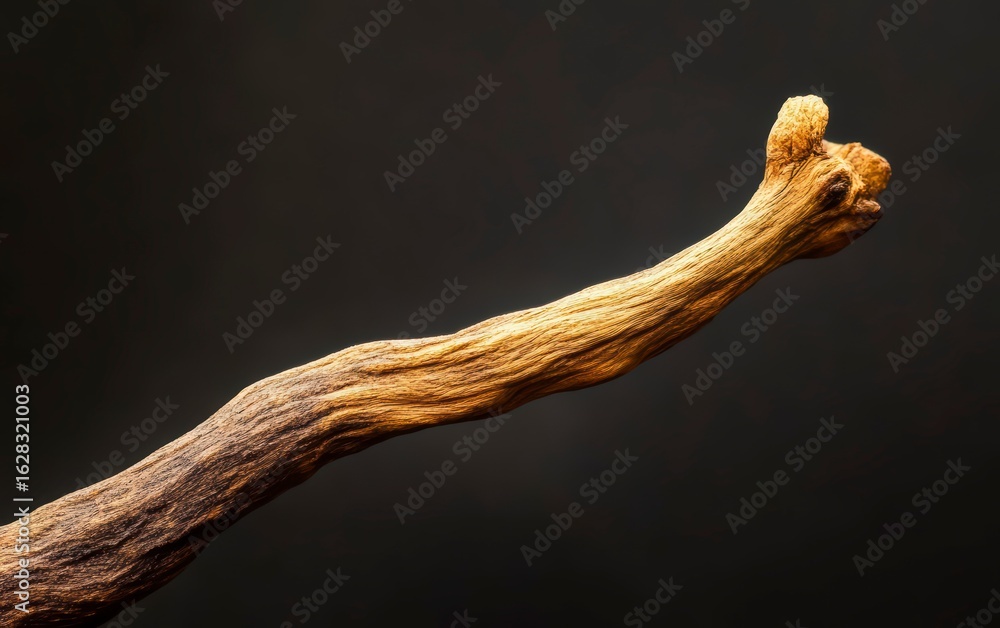 Fototapeta premium Long, thin branch with a brown tip