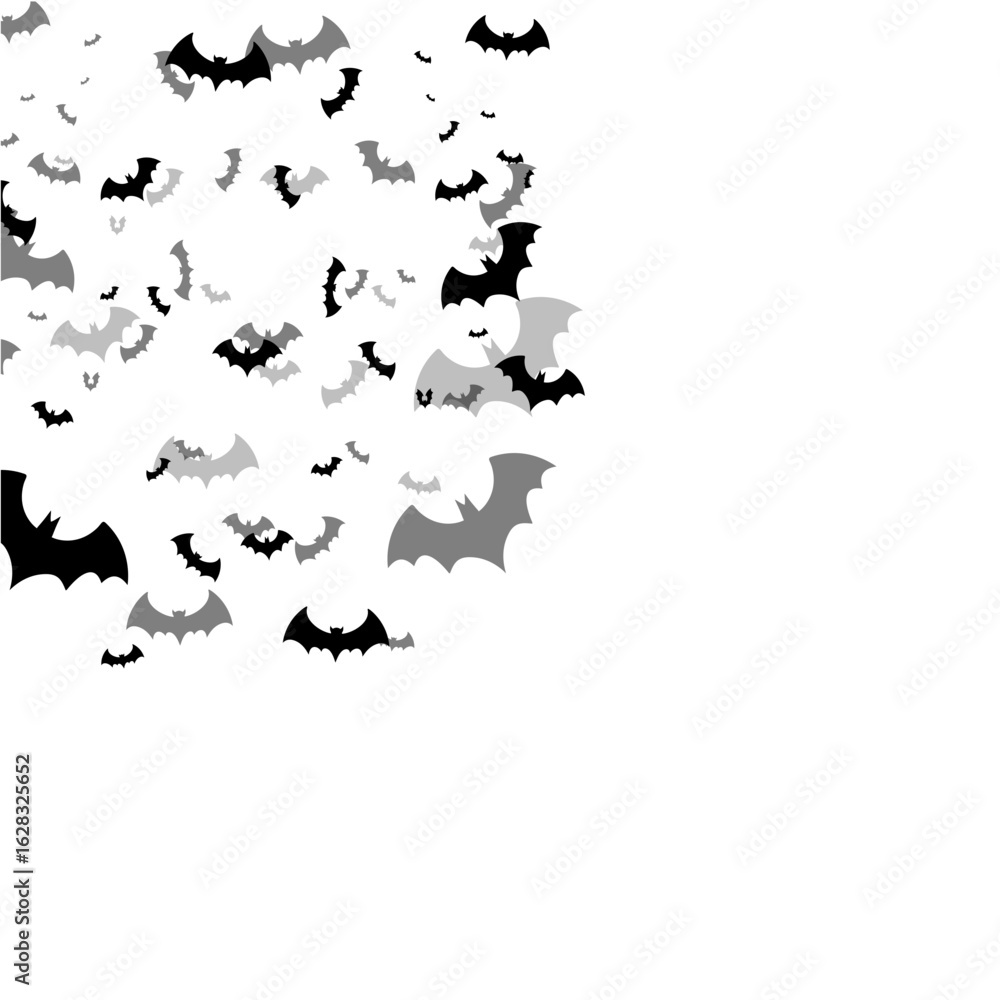 Naklejka premium Flying Bats Silhouette for Halloween Design. Vector Illustration