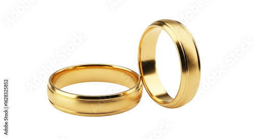 Wallpaper Mural Elegant golden wedding rings cutout isolated on transparent bg, png Torontodigital.ca