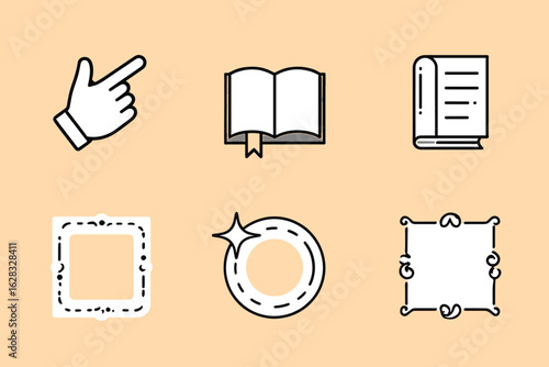 Packing line icons. Vector illustration included icon as sachet, sugar powder packet, soluble pill, effervescent pills. Set of outline vector icons