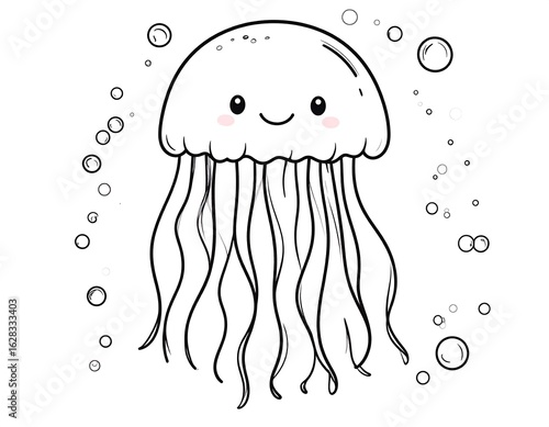 Cute jellyfish illustration