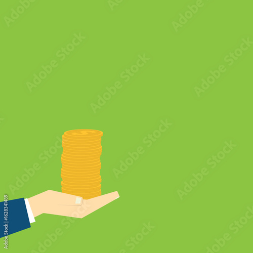 Hand holding money	