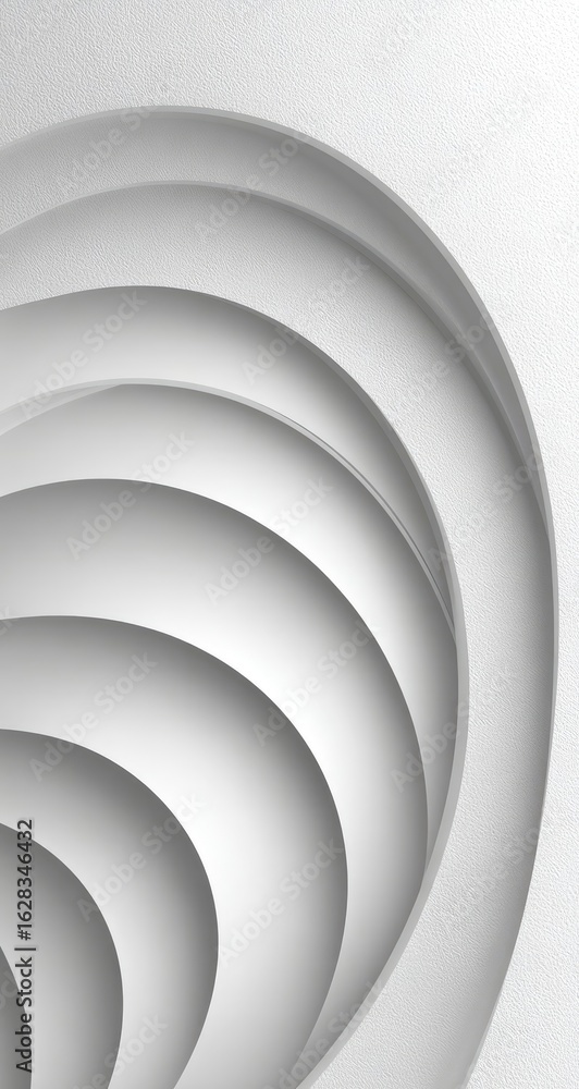 Obraz premium Abstract layered circles in soft gray tones. Co