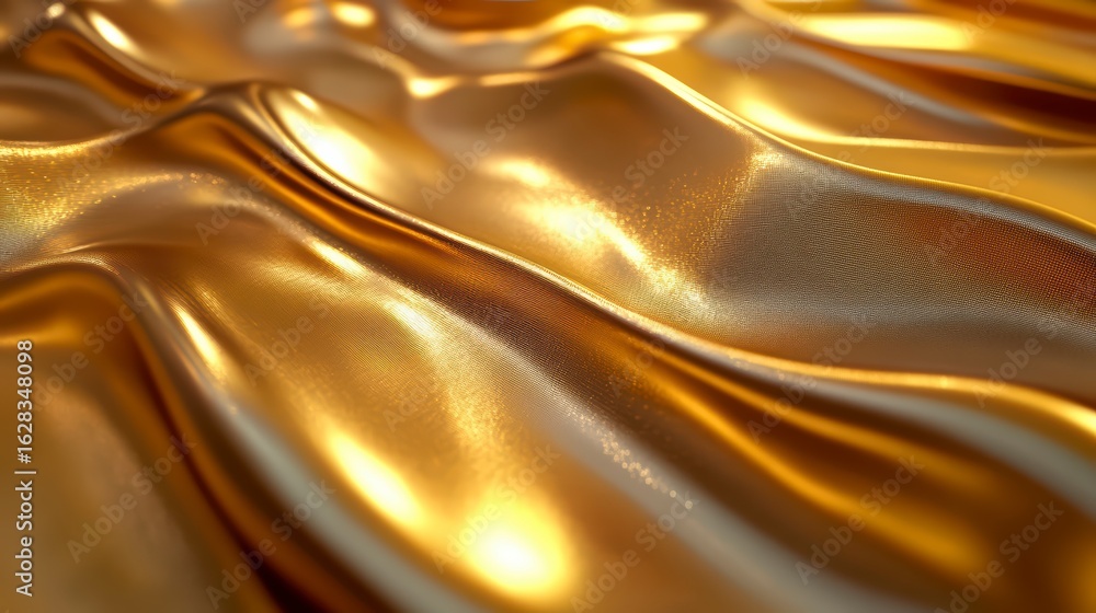 Fototapeta premium Gold fabric with a shiny texture