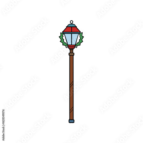 street lamp isolated on white