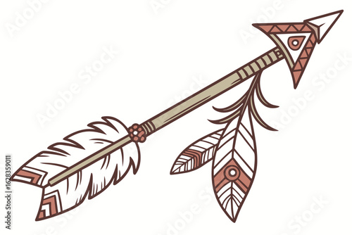  antique, vintage, decorative, ornate, intricate, detailed, handcrafted, tribal, indigenous, boho, earthy, natural, rustic, feathered, wooden, arrows