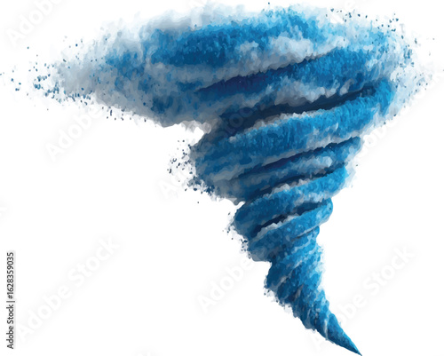 blue  and White Tornado