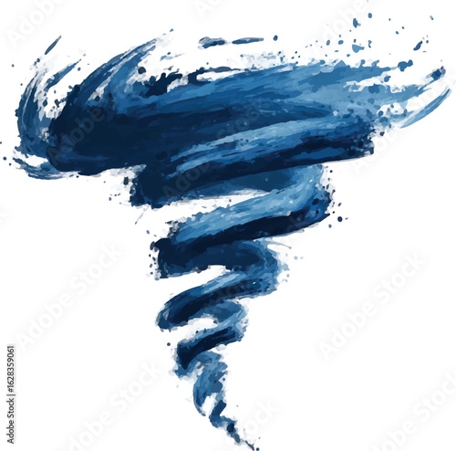 blue  and White Tornado
