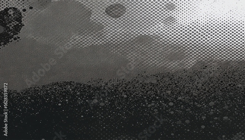 Abstract texture with gritty pattern. Grainy grunge overlay on monochrome background. Vector art with noise stipple and sand halftone.