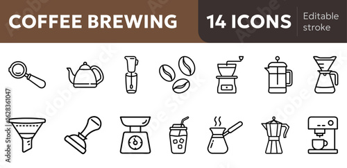  collection of coffee brewing tools