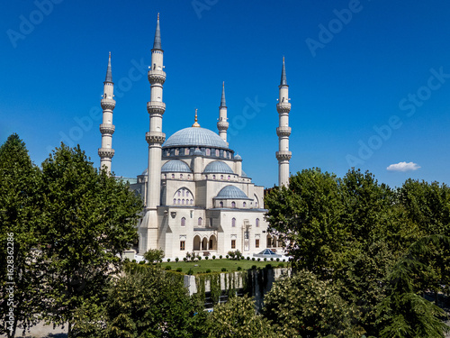 Landmark Namazgah Mosque in downtown Tirana, Albania