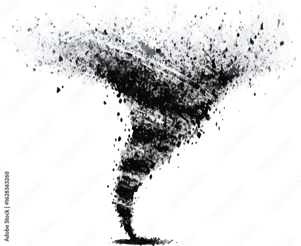 Obraz premium Black and White Tornado