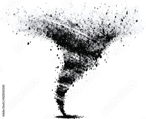 Black and White Tornado