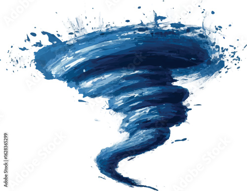 blue  and White Tornado