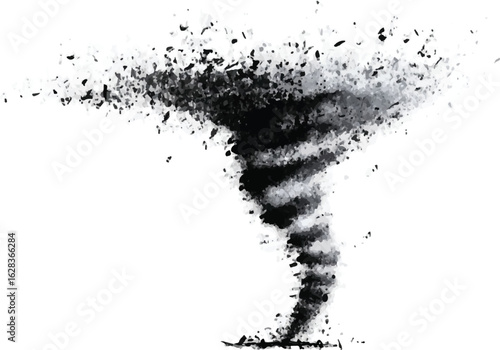 Black and White Tornado