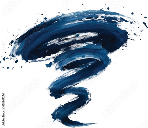 blue  and White Tornado