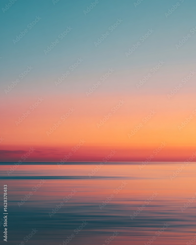 Soft blurred photography of ocean horizon at sunset warm pastel colors serene landscape view Soft blurred photography of ocean horizon at sunset warm pastel colors serene landscape view