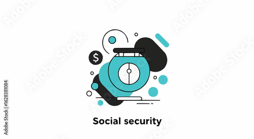 Financial security depicted in an artistic representation of savings and time.