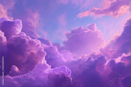Purple sky. Dreamy fantasy. AI-generated.