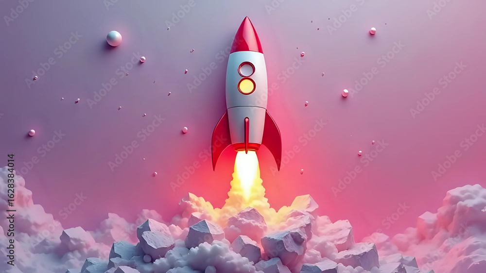 Obraz premium Rocket in space