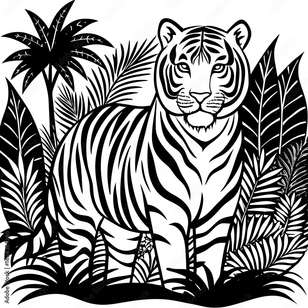 Obraz premium seamless pattern with zebra and flowers