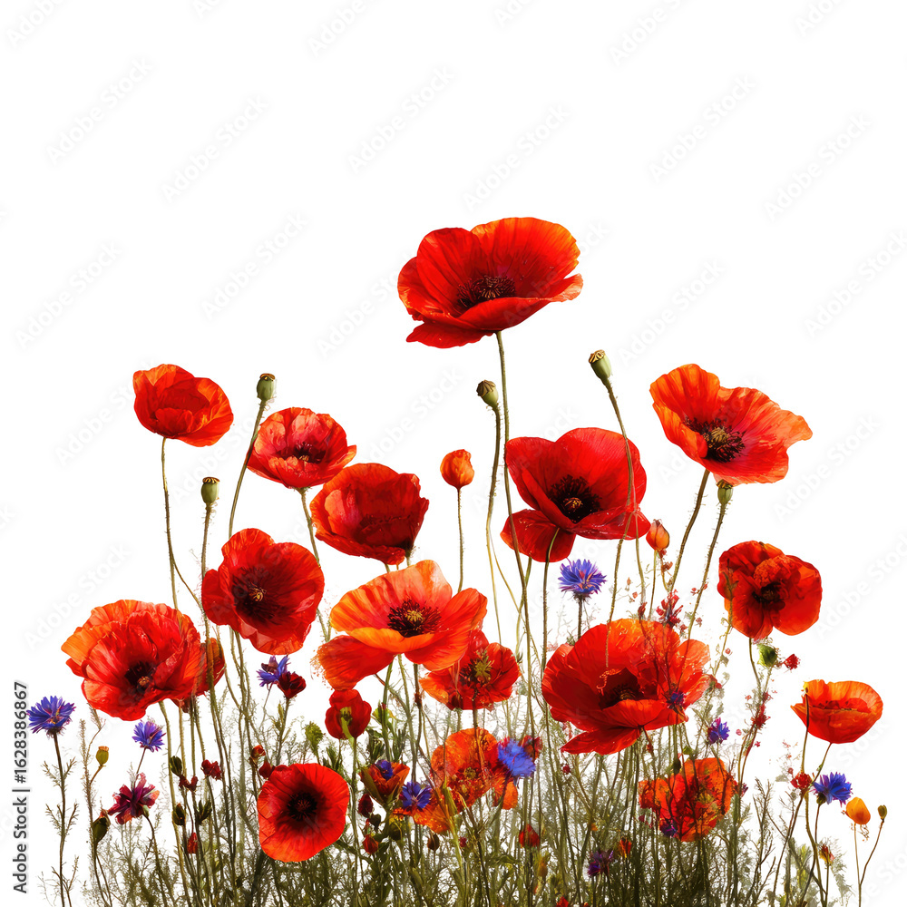 Obraz premium Vibrant poppy field