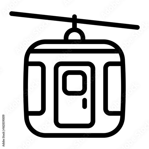 This Cable car icon is suitable for Amusement Park, Entertainment, etc.