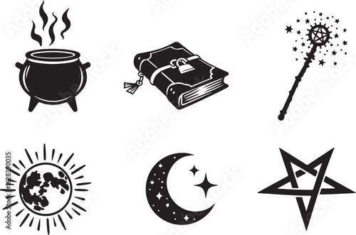 Mystical symbols for magical designs