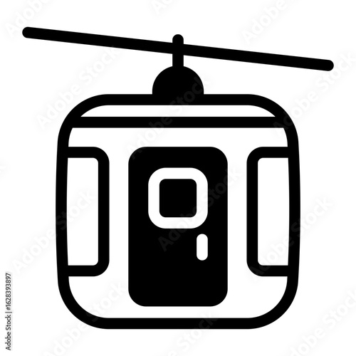 This Cable car icon is suitable for Amusement Park, Entertainment, etc.