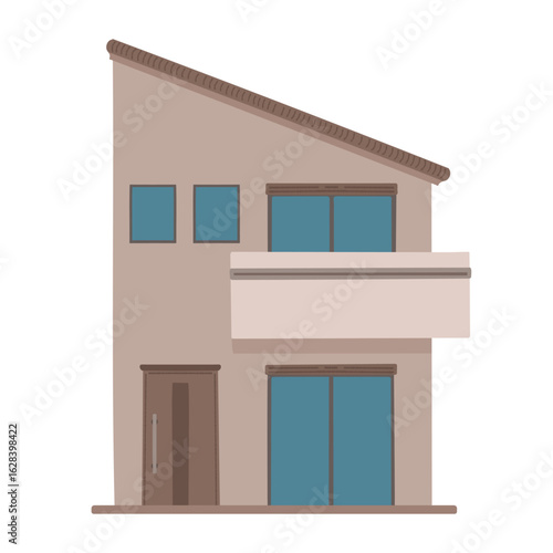 シンプルな戸建てのイラスト