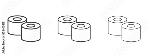 Sushi icon in linear, outline icon isolated on white background