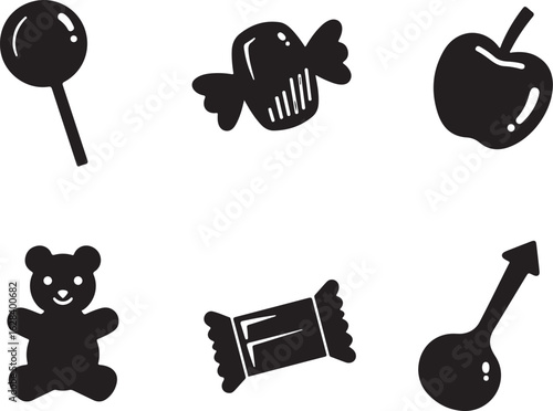 Sweet treats and fun icons perfect for kids' designs