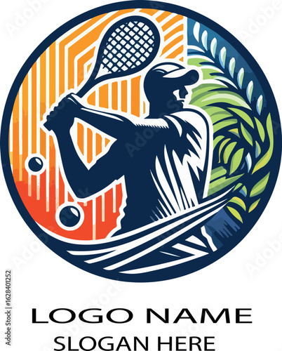padel player logo icon vector white background .