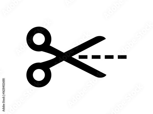 scissors cut a line icon
