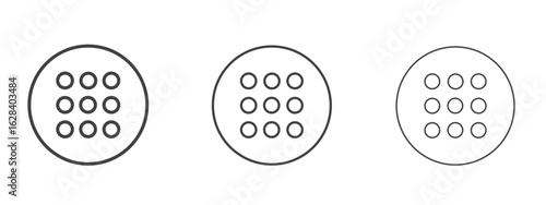 Keypad icon in linear, outline icon isolated on white background