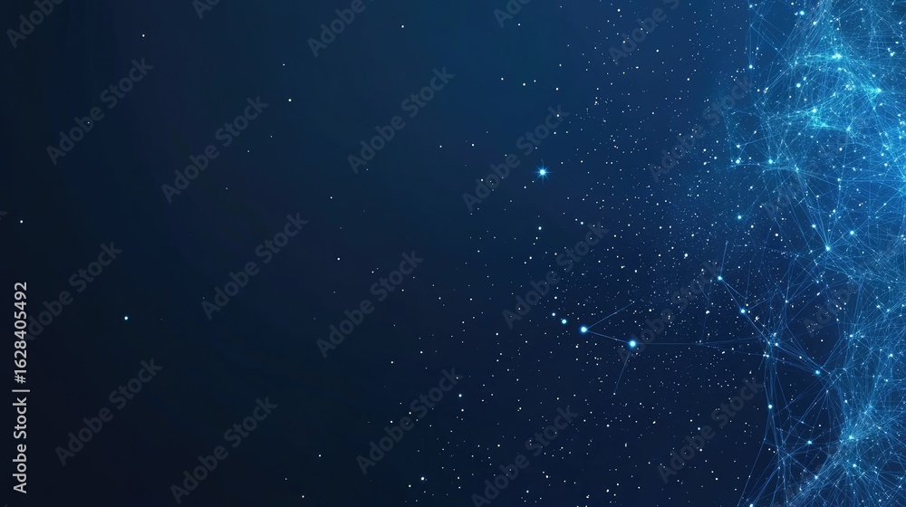 Fototapeta premium Abstract network of glowing points and lines