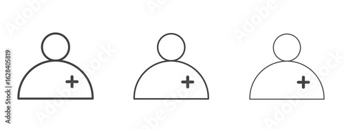 Doctor icon in linear, outline icon isolated on white background