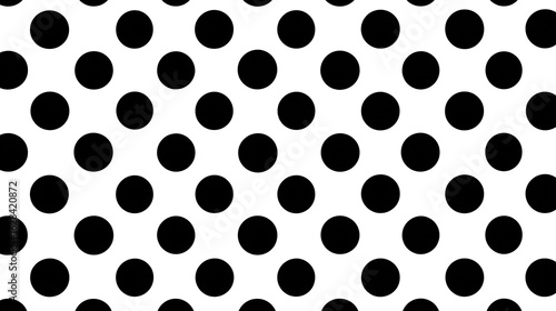 Symmetrical polkadot pattern black flat vector seamless